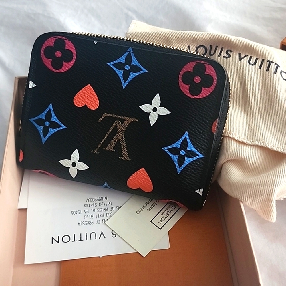 Louis Vuitton Black Multicolor Monogram Zip Wallet